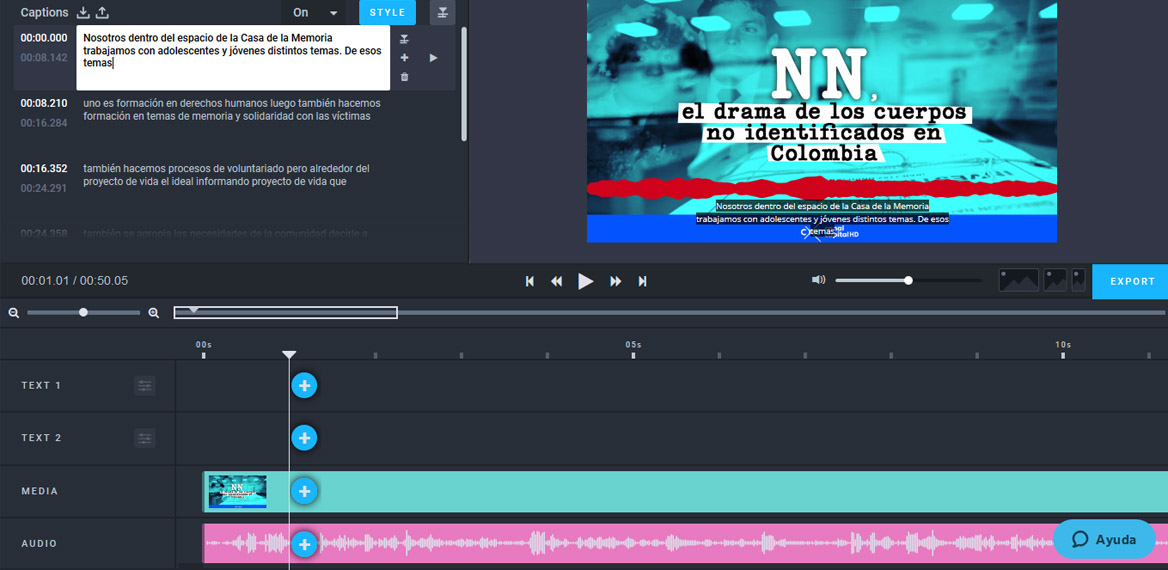 Headliner convierte audio, texto o imágenes en videos Consejo de