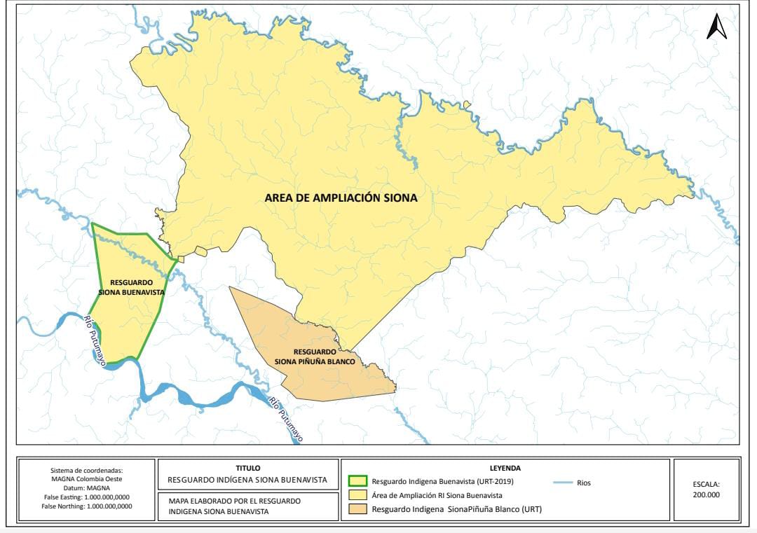 Mapa resguardo Buenavista y zona de ampliación