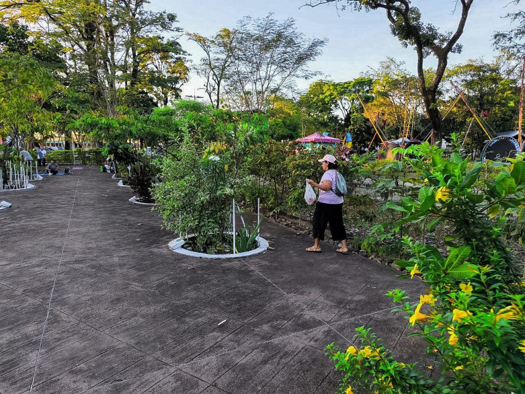 Alicia León cuidando las plantas del jardín sagrado. Foto: Simón Zapata Alzate